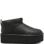 UGG Classic Ultra Mini Platform Boot Black Leather
