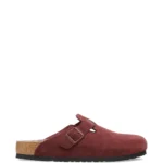 Birkenstock Red Boston Suede Clogs