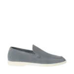 Loro Piana Summer Walk Loafer Suede Frozen Blue