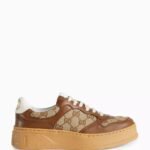 Gucci GG Canvas leather-trimmed sneakers