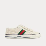 Gucci - Tennis  Embroidered Crochet Cotton Ivory  White Low