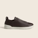 ZEGNA Dark Brown Triple Stitch SECONDSKIN